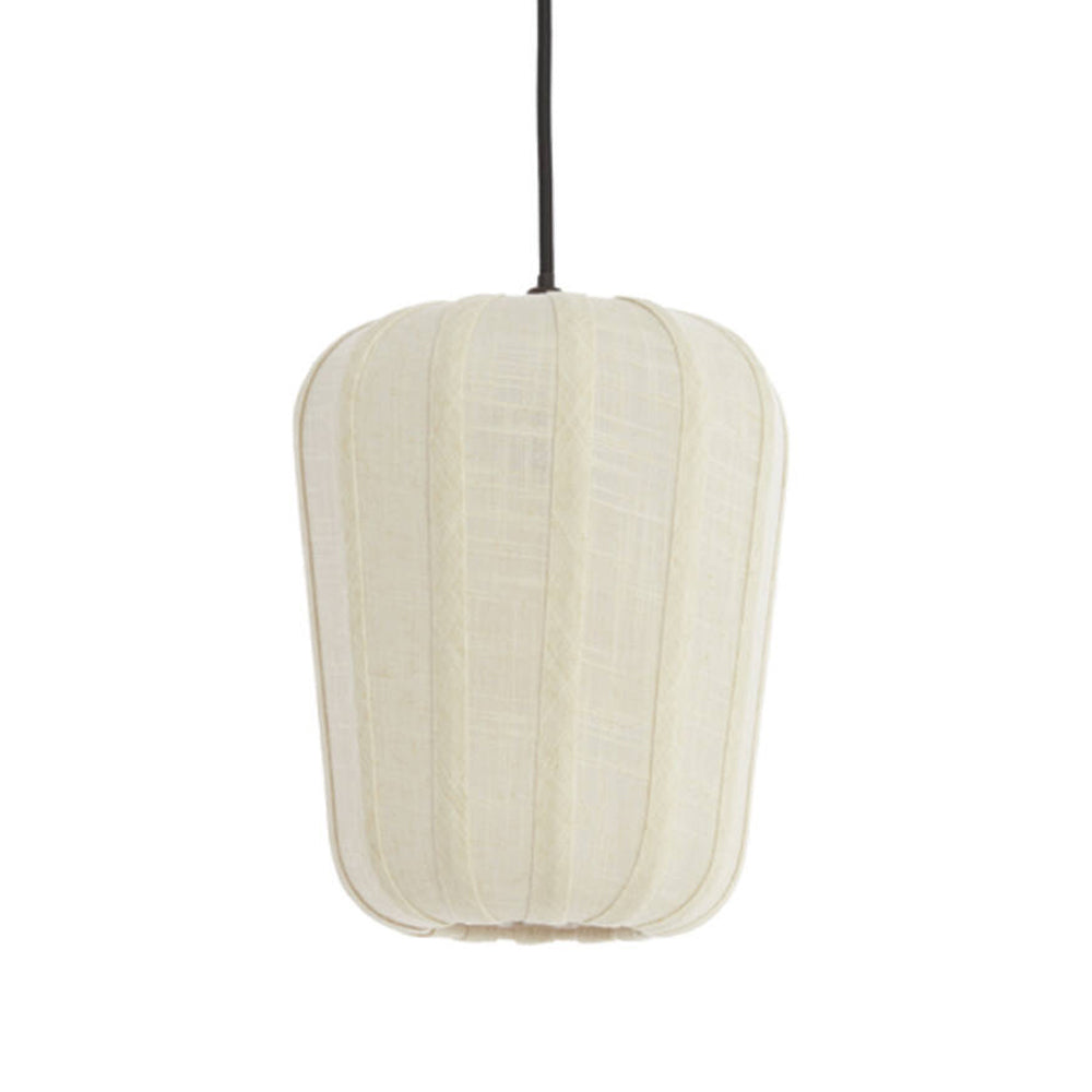 Lámpara colgante textil blanco crema Ø20x25 cm E27 - LLLC0653