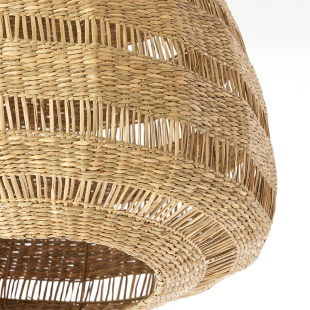 Lámpara colgante fibra vegetal natural tejida Ø47x46 cm E27 - LLLC0655