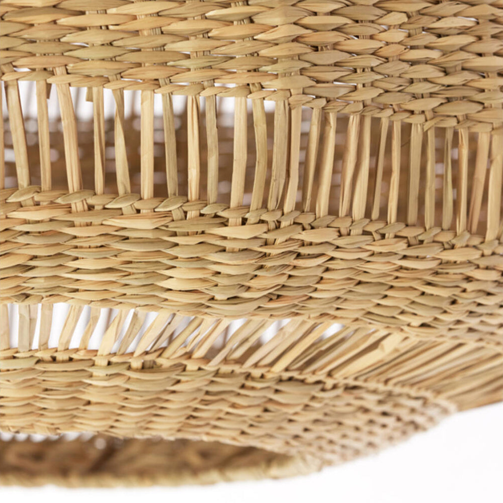 Lámpara colgante fibra vegetal natural tejida Ø47x46 cm E27 - LLLC0655