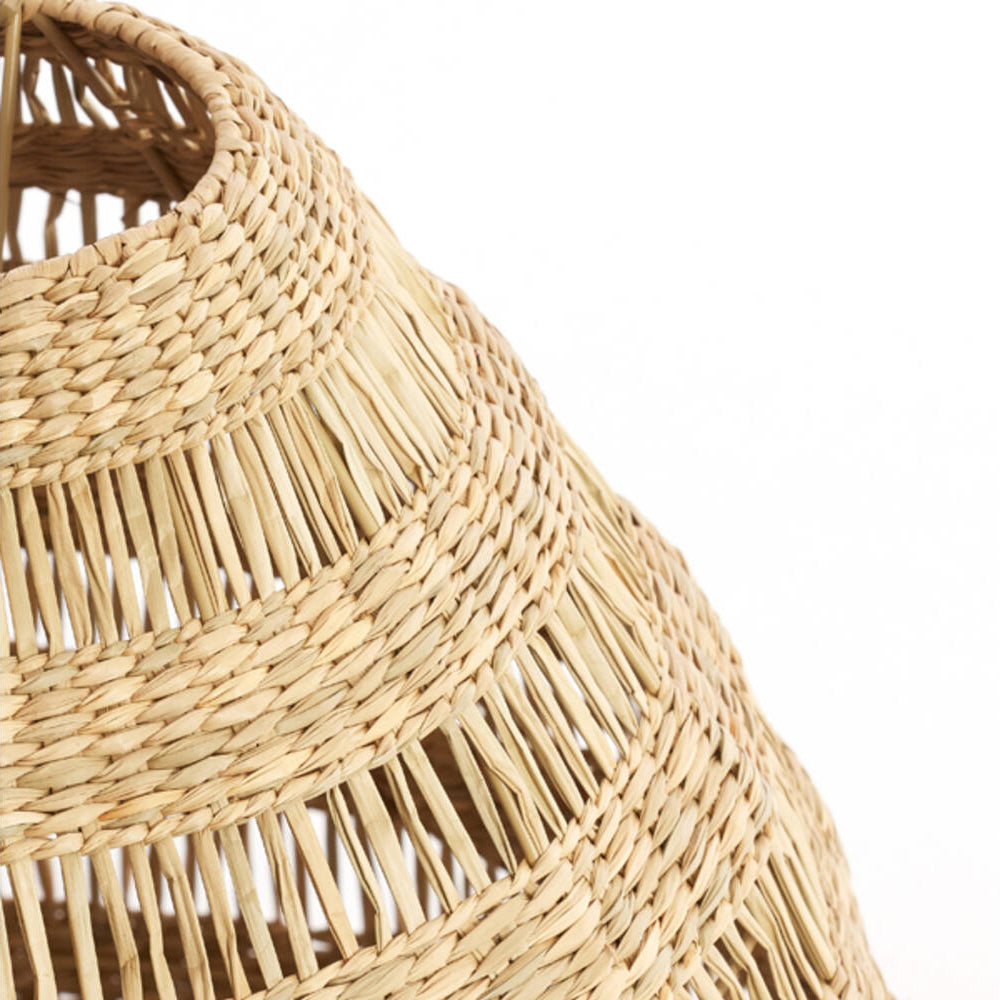 Lámpara colgante fibra vegetal natural tejida Ø47x46 cm E27 - LLLC0655