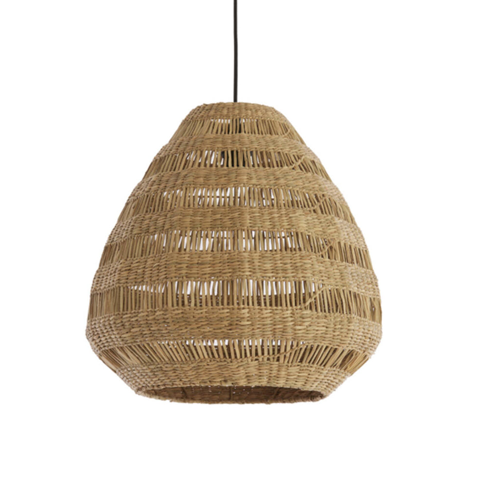 Lámpara colgante fibra vegetal natural tejida Ø47x46 cm E27 - LLLC0655