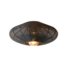 Cargar imagen en el visor de la galería, Plafón metal negro Ø40x17 cm E27 - LLPL0003
