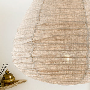 Lámpara colgante textil beige Ø60cm E27 - LTLC0001