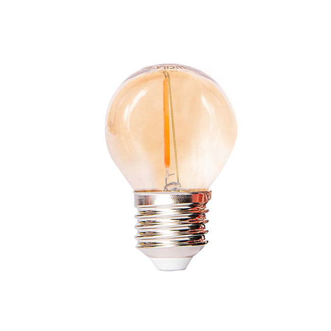 Ampolleta luz cálida Ø 4,5 cm E27 LED 1W 2200K - LUAM0048