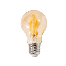 Cargar imagen en el visor de la galería, Ampolleta luz cálida vidrio ámbar dimeable Ø6 cm E27 3000K 12W LED - LUAM0049
