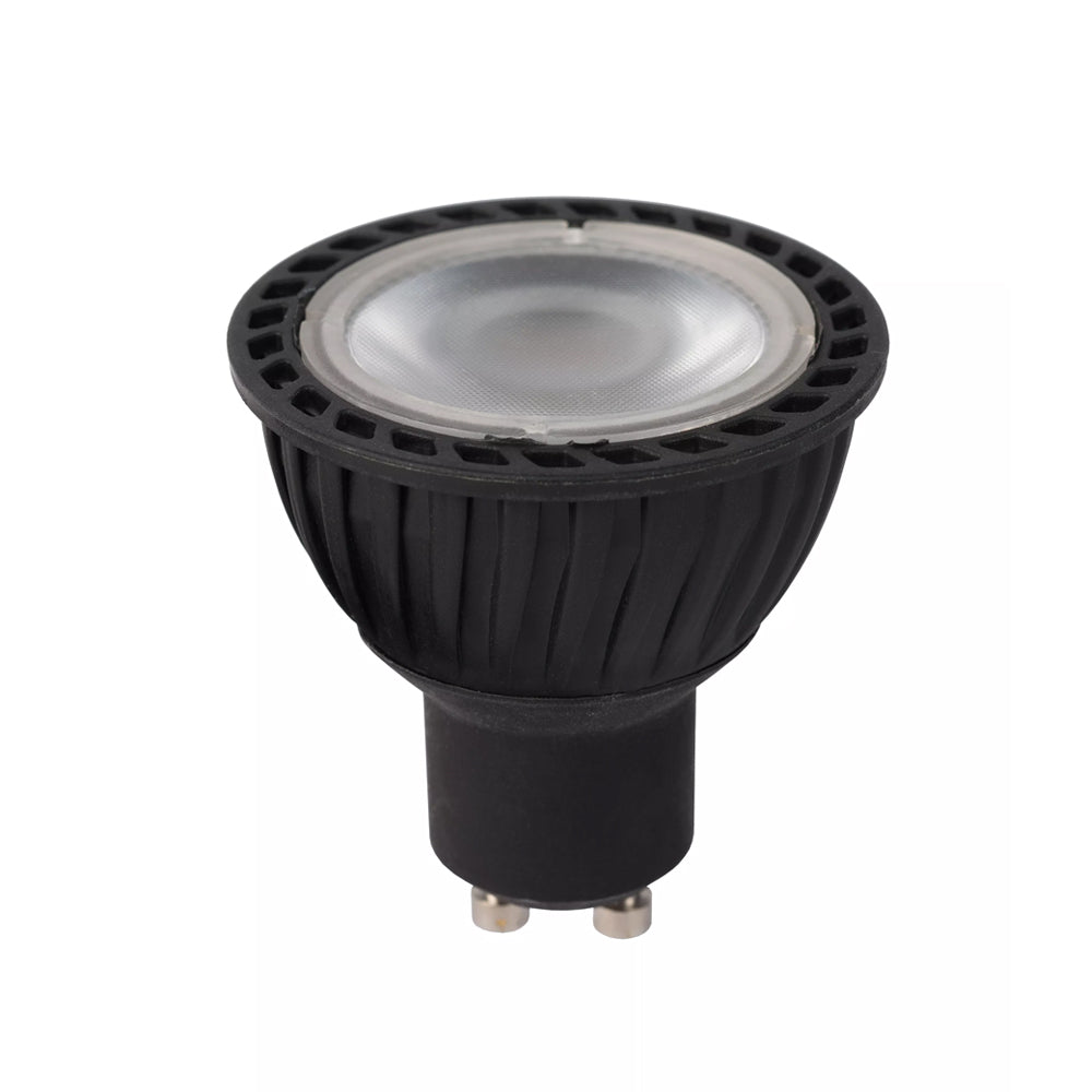 Ampolleta MR16 GU10 Negra 3000K  5w LED Dimeable - LUAM0057