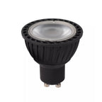 Ampolleta MR16 GU10 Negra 3000K  5w LED Dimeable - LUAM0057