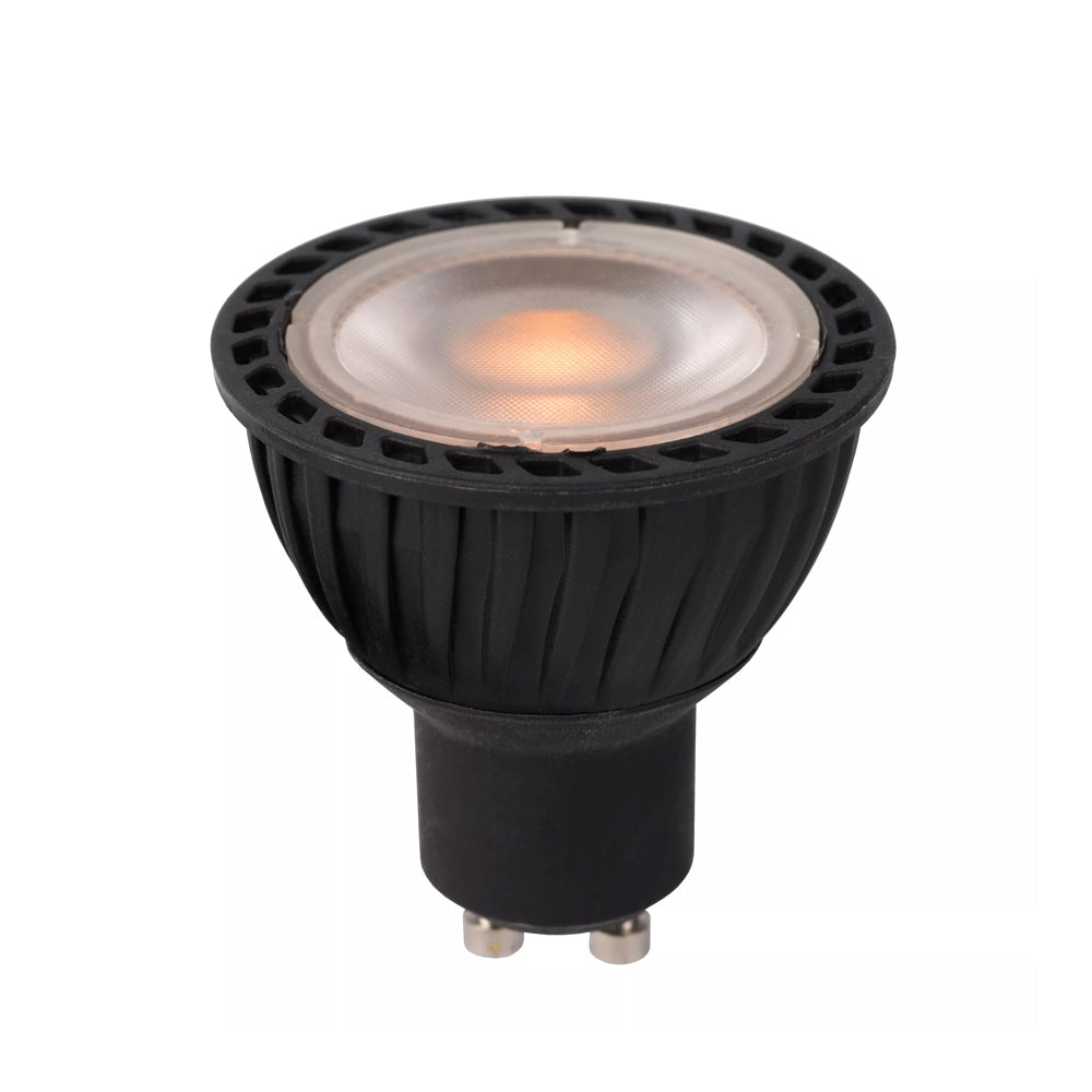 Ampolleta MR16 GU10 Negra 3000K  5w LED Dimeable - LUAM0057
