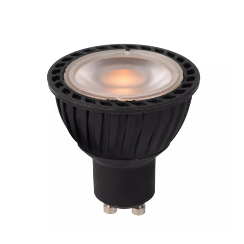 Ampolleta MR16 GU10 Negra 3000K  5w LED Dimeable - LUAM0057