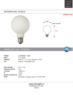 Ampolleta 8W E27 2700K G80 - 3 STEP DIM- LUAM0051