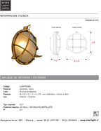 Apliqué aluminio vidrio bronce envejecido exterior IP 65 Ø 22x 23,5 cm E27 - LUAP0088