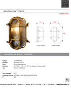 Apliqué aluminio vidrio bronce envejecido exterior IP 65 11x19,7 cm E27 - LUAP0089