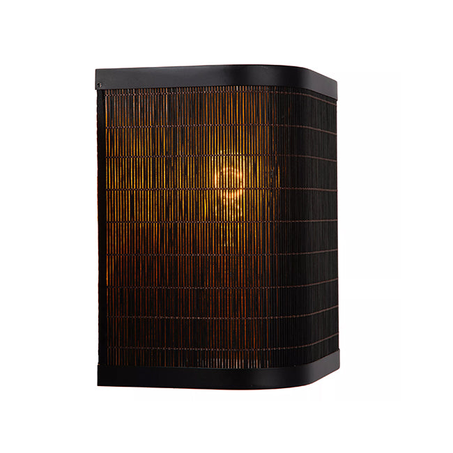 Apliqué metal bammbú negro 18x13x20 cm E27 - LUAP0111