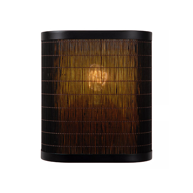 Apliqué metal bammbú negro 18x13x20 cm E27 - LUAP0111