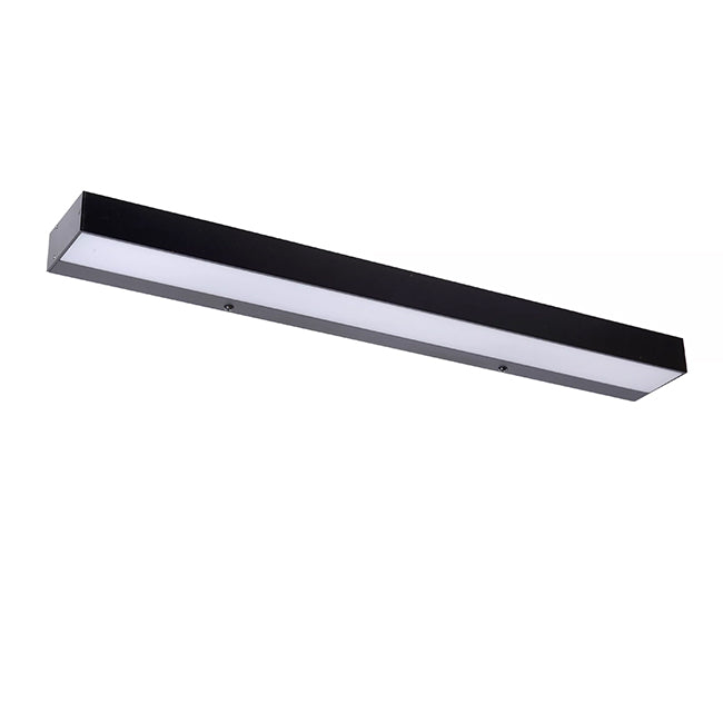 Apliqué metal acrílico negro 60x8 cm LED 8W - LUAP0121