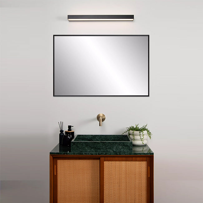 Apliqué metal acrílico negro 60x8 cm LED 8W - LUAP0121