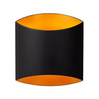 Apliqué aluminio negro oro mate 16x8x18 cm G9 - LUAP0128