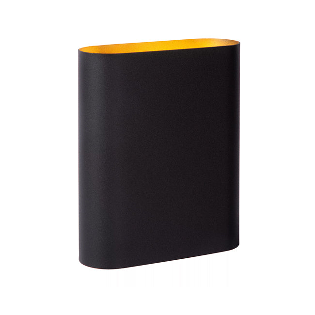 Aplique metal  negro dorado 16x20 cm 2 luces E14 - LUAP0148