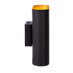Aplique metal  negro dorado 16x20 cm 2 luces E14 - LUAP0148