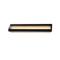 Apliqué metal vidrio negro 45x10.2 cm LED 8W - LUAP0154