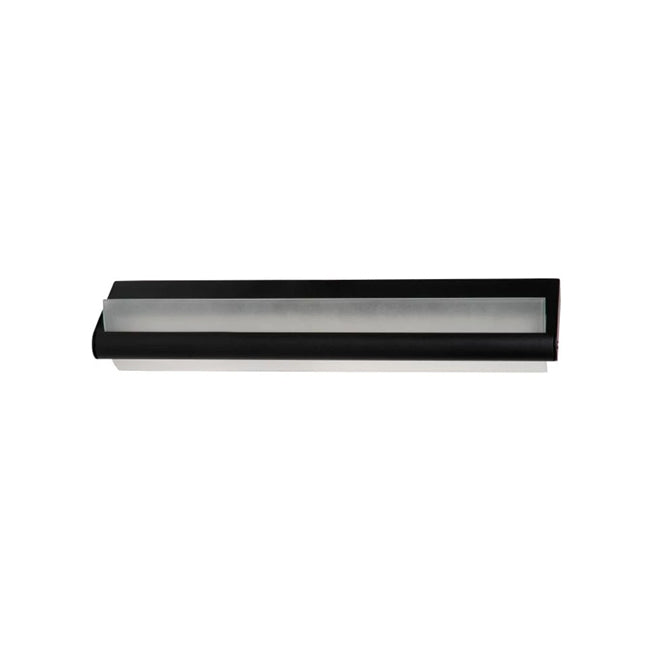 Apliqué metal vidrio negro 45x10.2 cm LED 8W - LUAP0154