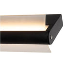 Apliqué metal vidrio negro 45x10.2 cm LED 8W - LUAP0154