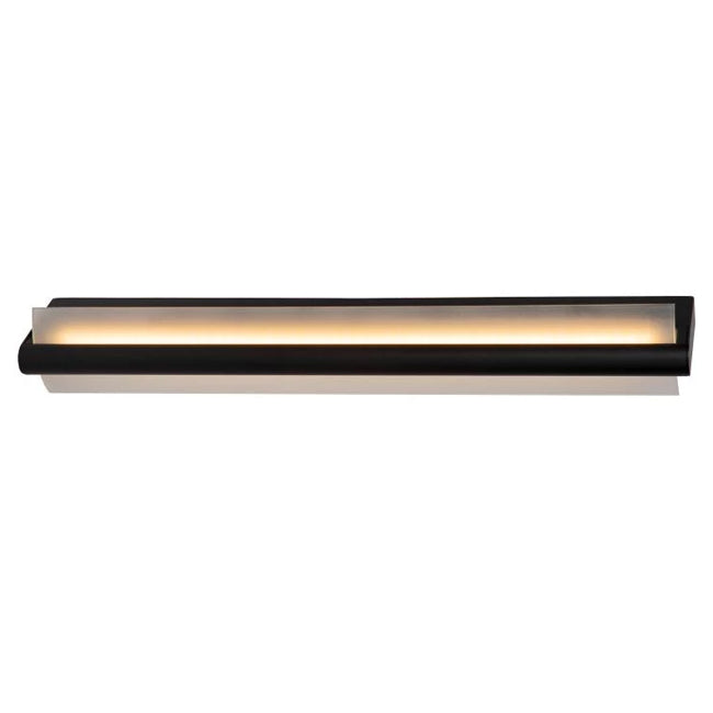Apliqué metal vidrio negro 60x10.2 cm LED 19W - LUAP0155