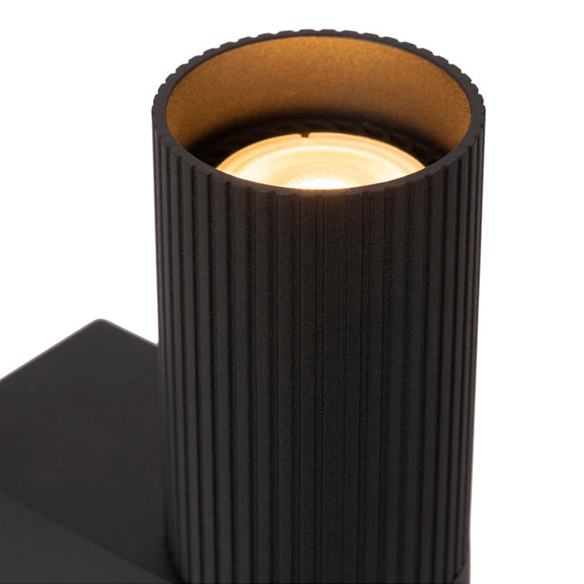 Aplique metal negro 2 luces GU10 - LUAP0157