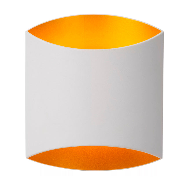 Apliqué aluminio blanco oro mate 16x8x18 cm G9 - LUAP0158