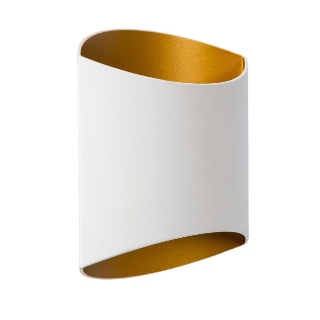 Apliqué aluminio blanco oro mate 16x8x18 cm G9 - LUAP0158