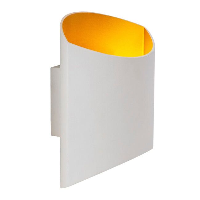 Apliqué aluminio blanco oro mate 16x8x18 cm G9 - LUAP0158