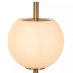 Aplique metal dorado vidrio opal 12x18,4x34,7 cm G9 - LUAP0160