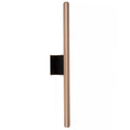 Aplique aluminio café negro 62x8 cm LED 10W -  LUAP0161