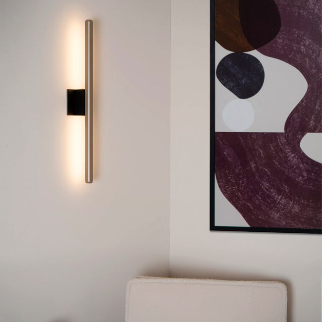 Aplique aluminio café negro 62x8 cm LED 10W -  LUAP0161