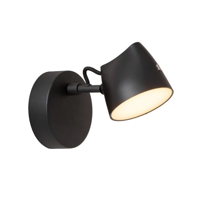 Aplique metal negro dimeable Ø10x16,4x16,5 cm 8W - LUAP0164