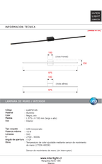 Aplique aluminio negro oro 97,5 cm 18W LED - LUAP0165