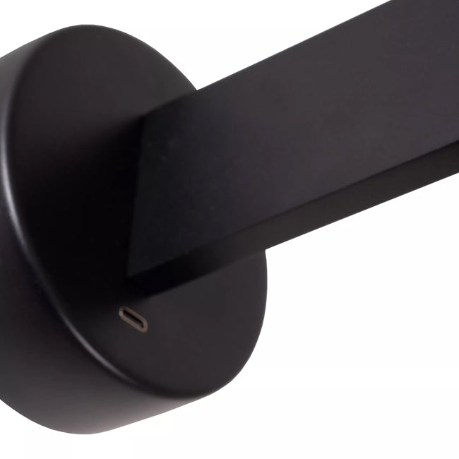 Aplique metal negro pantalla lino beige Ø18cm E27 - LUAP0169