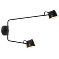 Aplique metal negro dimeable 53,8cm 2 luces 8W  LED - LUAP0174