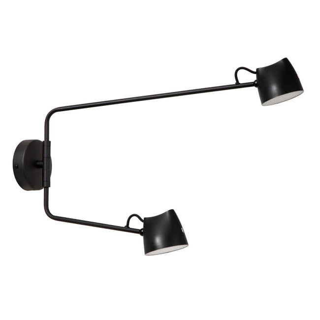 Aplique metal negro dimeable 53,8cm 2 luces 8W  LED - LUAP0174