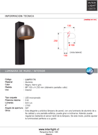 Aplique aluminio negro hierro gris dimeable Ø10x25 cm 9W LED - LUAP0176