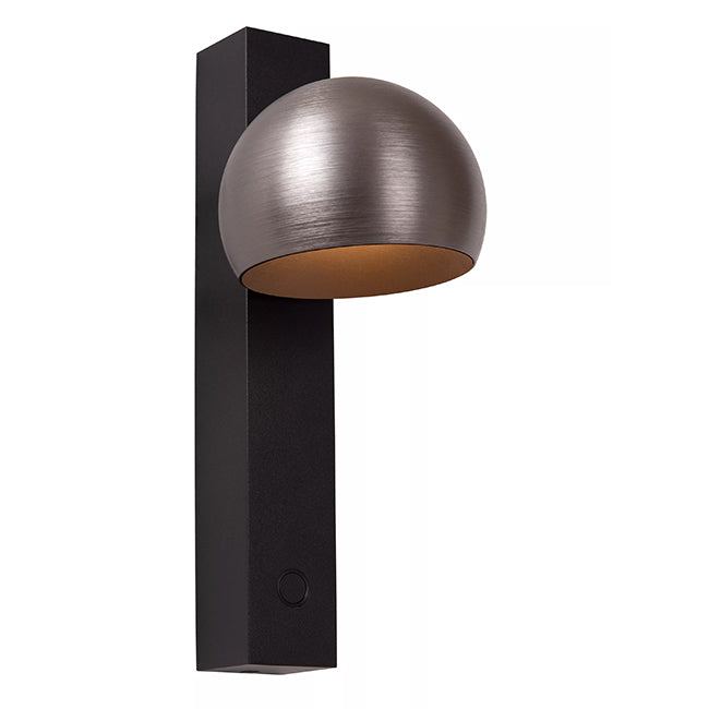 Aplique aluminio negro hierro gris dimeable Ø10x25 cm 9W LED - LUAP0176