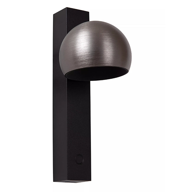 Aplique aluminio negro hierro gris dimeable Ø10x25 cm 9W LED - LUAP0176