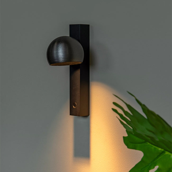 Aplique aluminio negro hierro gris dimeable Ø10x25 cm 9W LED - LUAP0176