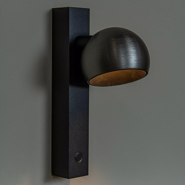 Aplique aluminio negro hierro gris dimeable Ø10x25 cm 9W LED - LUAP0176