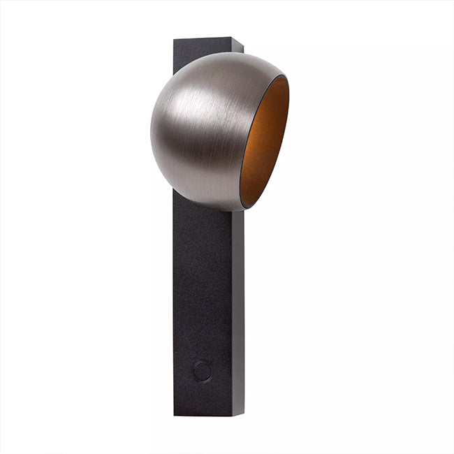 Aplique aluminio negro hierro gris dimeable Ø10x25 cm 9W LED - LUAP0176