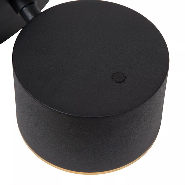 Aplique metal negro dimeable Ø10x17x13 cm 9W LED - LUAP0177