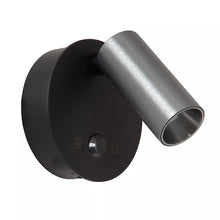 Cargar imagen en el visor de la galería, Aplique aluminio gris metalizado dimeable con sensor de movimiento Ø8,1x5.9x6.5 cm 2W LED - LUAP0179
