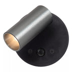 Aplique aluminio gris metalizado dimeable con sensor de movimiento Ø8,1x5.9x6.5 cm 2W LED - LUAP0179