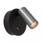 Aplique aluminio gris metalizado dimeable con sensor de movimiento Ø8,1x5.9x6.5 cm 2W LED - LUAP0179