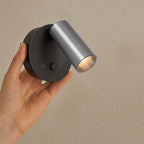 Aplique aluminio gris metalizado dimeable con sensor de movimiento Ø8,1x5.9x6.5 cm 2W LED - LUAP0179